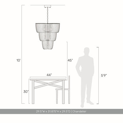 Ziva by Golden Lighting Shahi 9-light Chandelier in Titanium Gold - - Golden Lighting