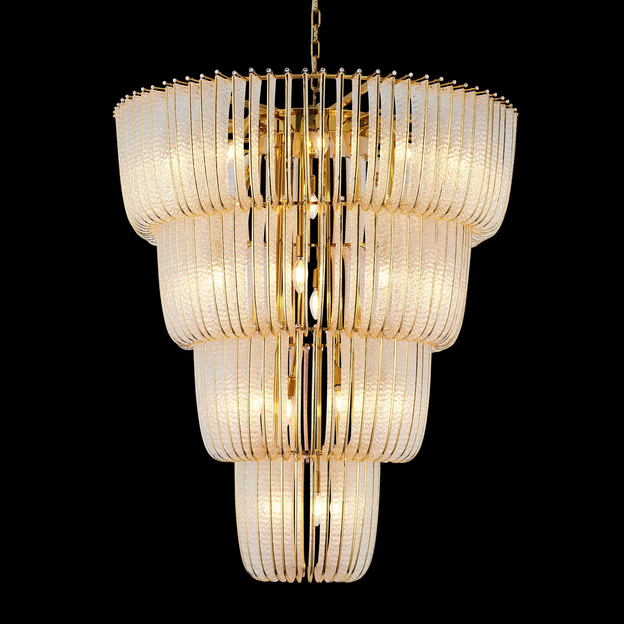 Ziva by Golden Lighting Shahi 29-light Chandelier in Titanium Gold
