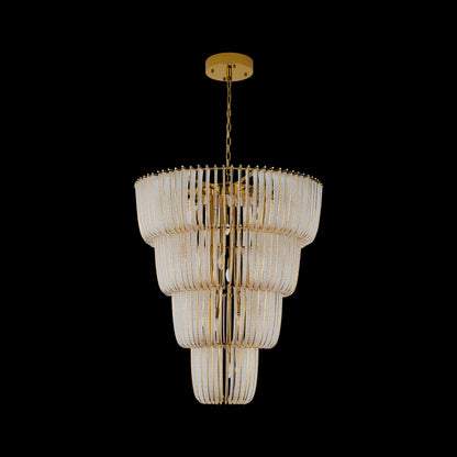 Shahi 4 Tier - 29-Light Chandelier in Titanium Gold - - Golden Lighting