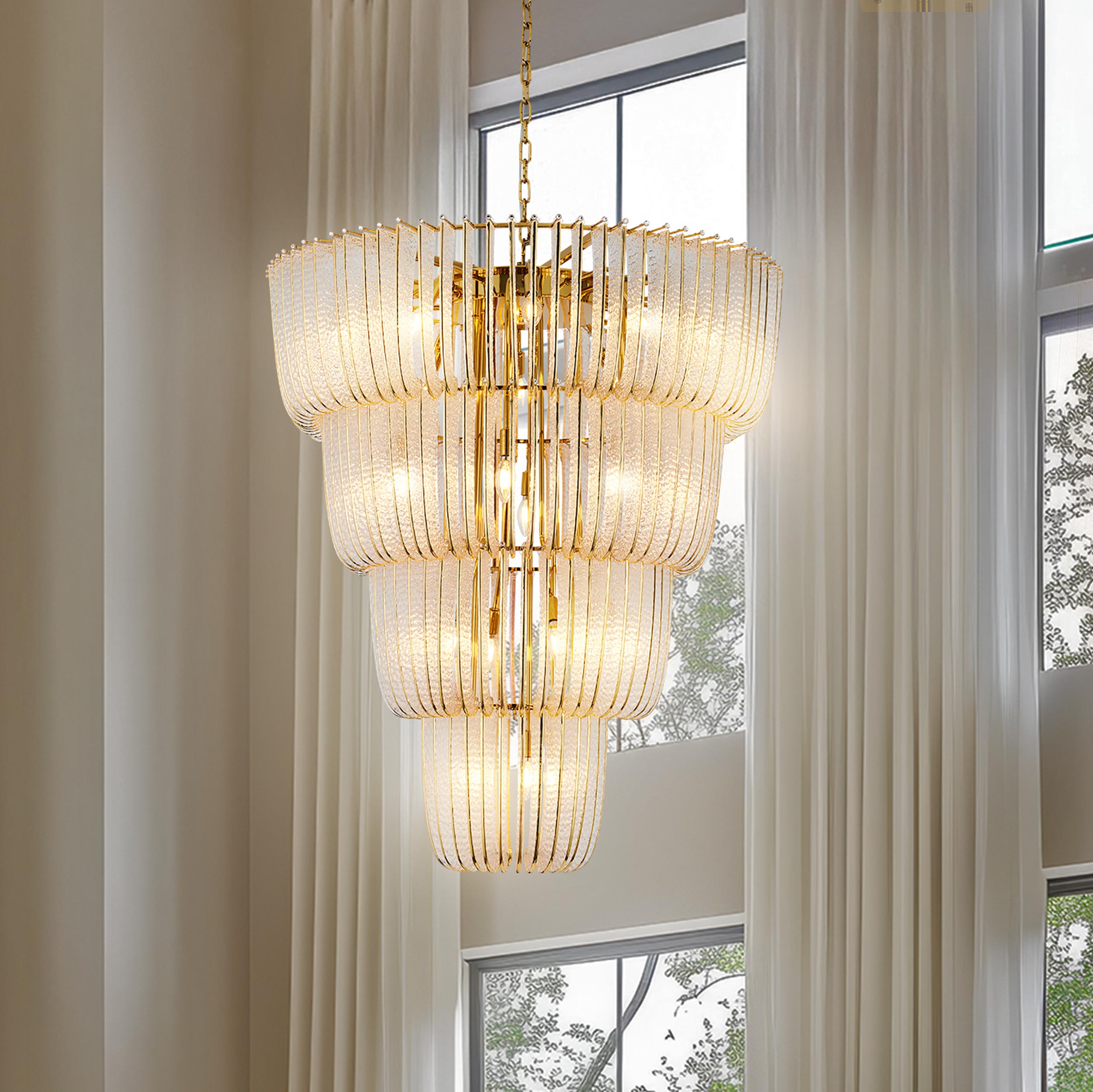 Ziva by Golden Lighting Shahi 29-light Chandelier in Titanium Gold - - Golden Lighting