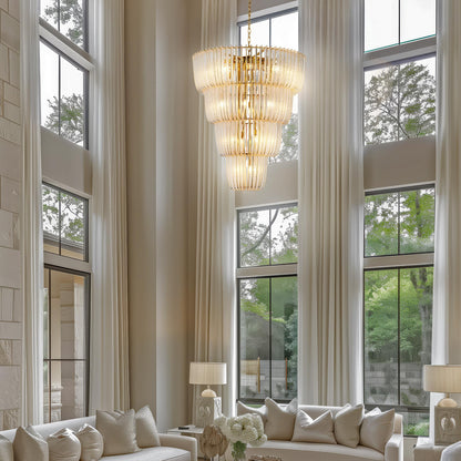 Shahi 4 Tier - 29-Light Chandelier in Titanium Gold - Default Title - Golden Lighting