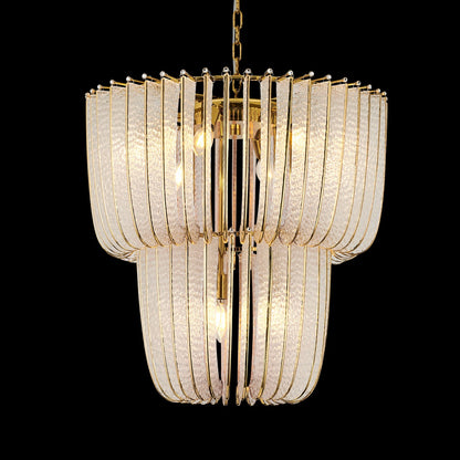 Ziva by Golden Lighting Shahi 9-light Chandelier in Titanium Gold - - Golden Lighting