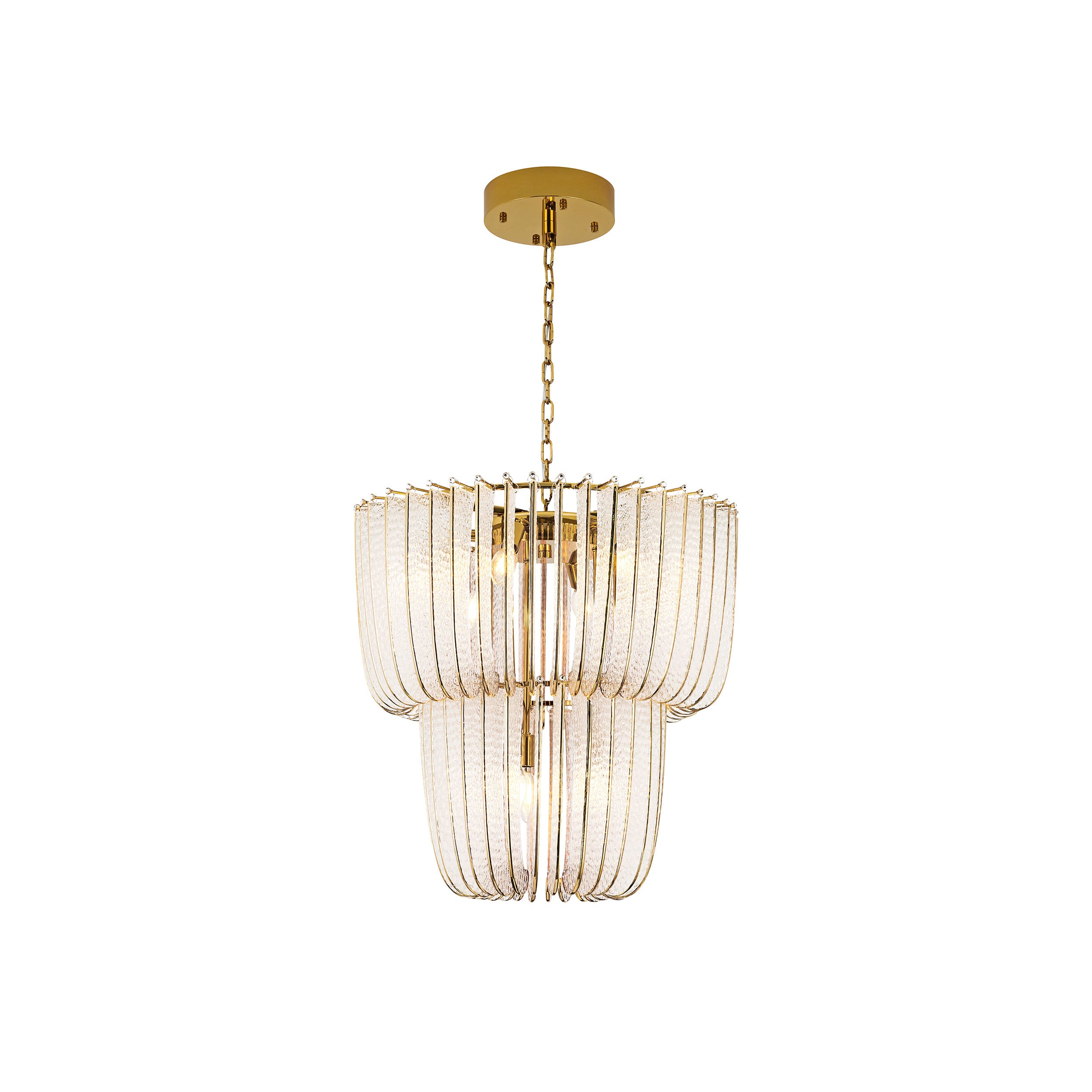 Ziva by Golden Lighting Shahi 9-light Chandelier in Titanium Gold