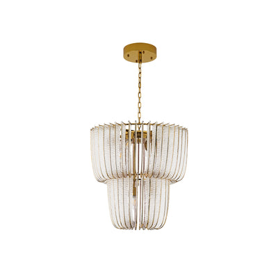 Ziva by Golden Lighting Shahi 9-light Chandelier in Titanium Gold - - Golden Lighting