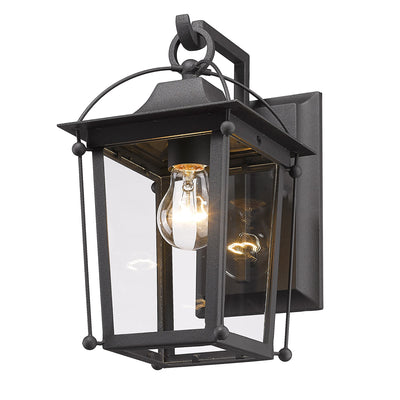 Brigham 1-light Outdoor Wall in Natural Black - - Golden Lighting