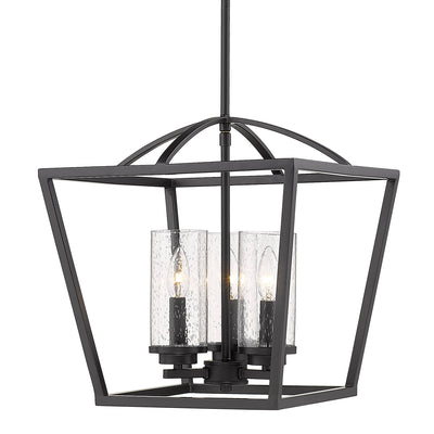 Golden Lighting Mercer 3-light Pendant in Matte Black - Default Title - Golden Lighting