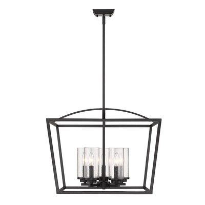 Golden Lighting Mercer 5-light Chandelier in Matte Black - - Golden Lighting