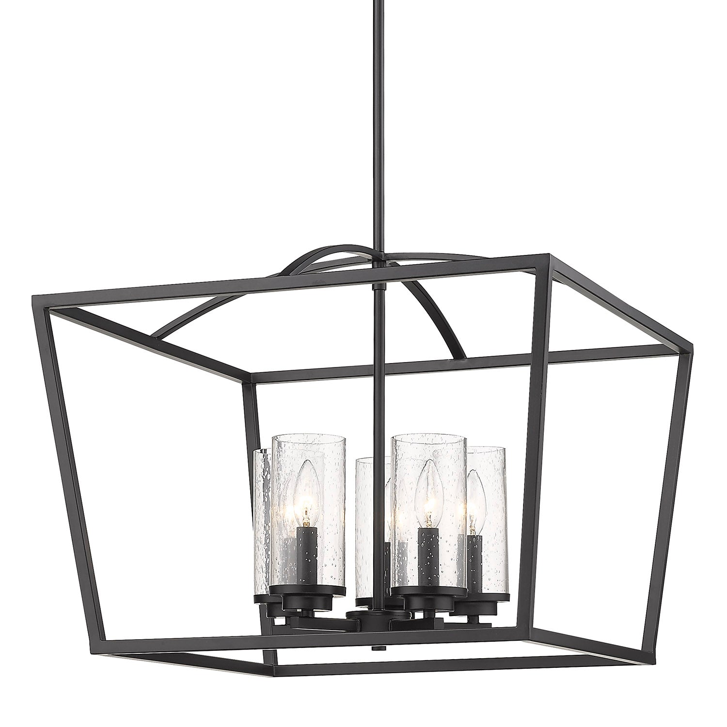 Golden Lighting Mercer 5-light Chandelier in Matte Black - - Golden Lighting
