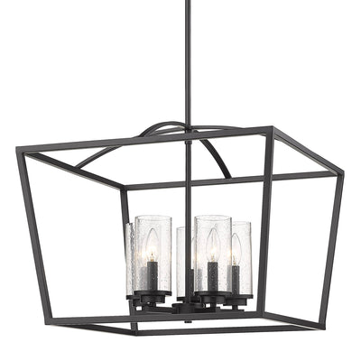 Golden Lighting Mercer 5-light Chandelier in Matte Black - - Golden Lighting