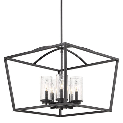 Golden Lighting Mercer 5-light Chandelier in Matte Black - - Golden Lighting