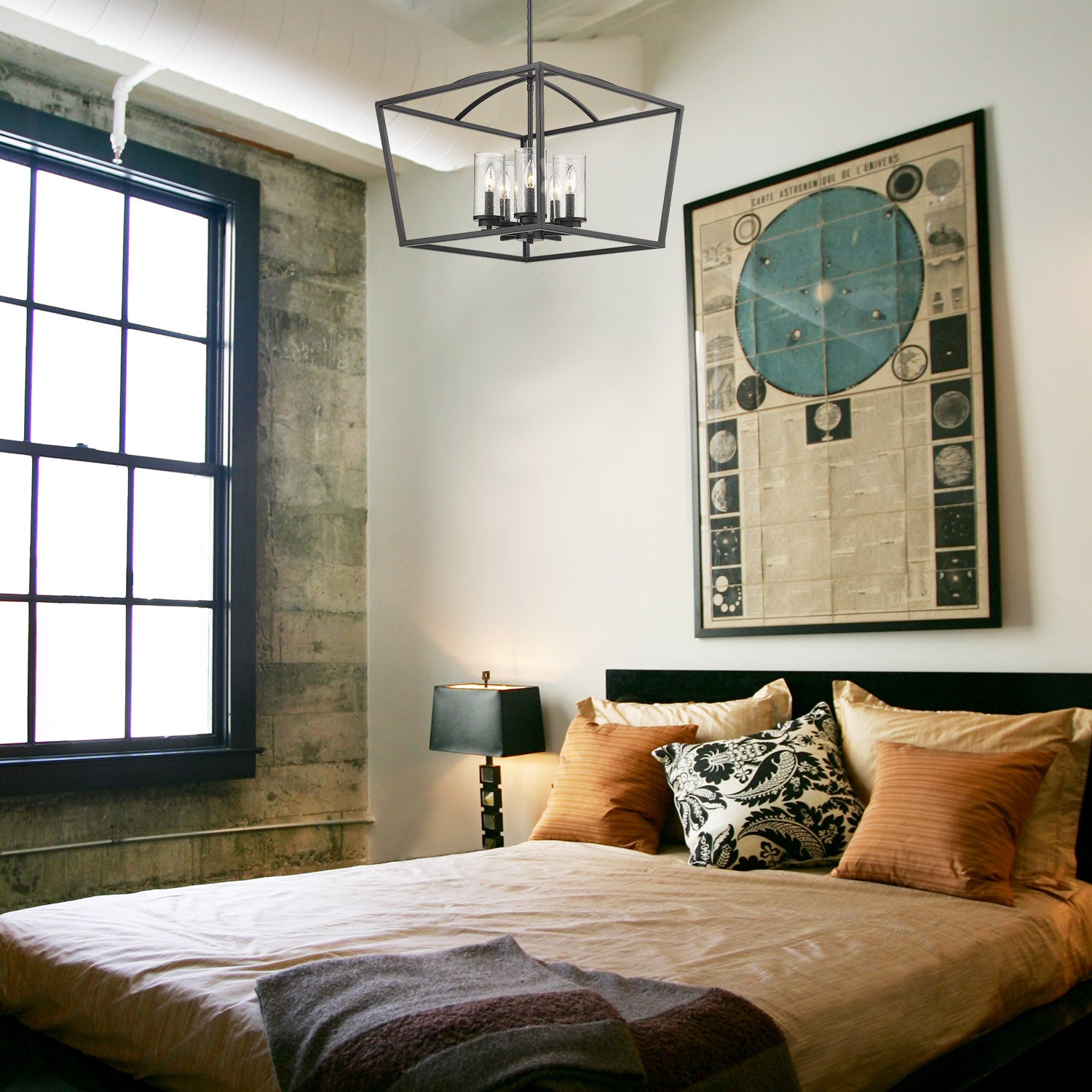 Golden Lighting Mercer 5-light Chandelier in Matte Black - - Golden Lighting