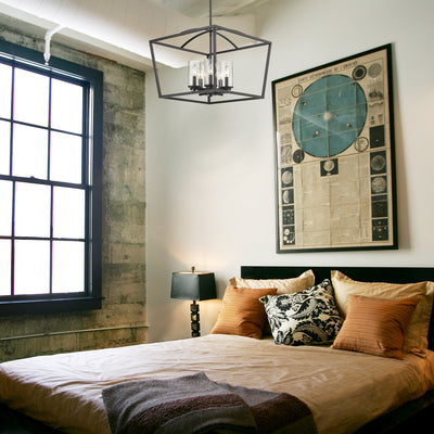 Golden Lighting Mercer 5-light Chandelier in Matte Black - - Golden Lighting
