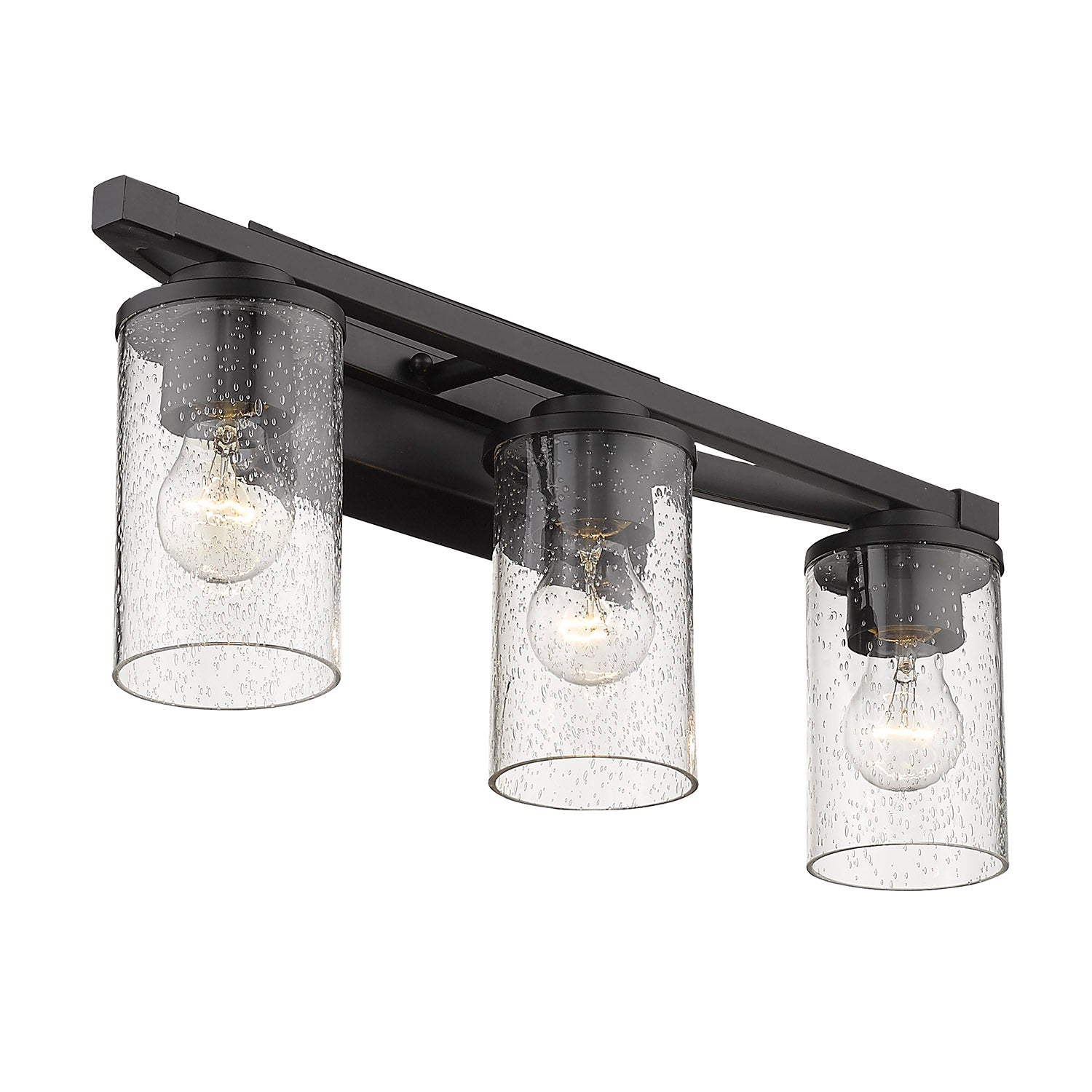 Golden Lighting Mercer 3-light Vanity in Matte Black - - Golden Lighting