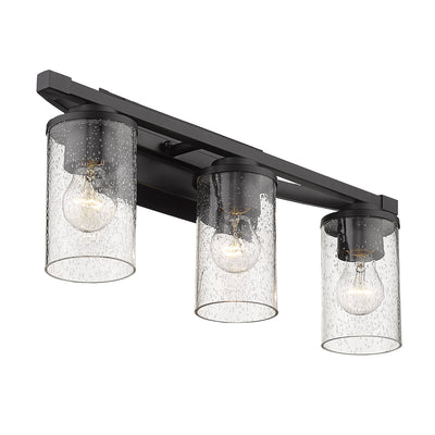 Golden Lighting Mercer 3-light Vanity in Matte Black - - Golden Lighting