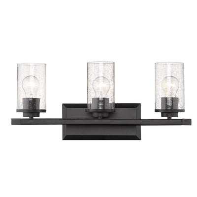 Golden Lighting Mercer 3-light Vanity in Matte Black - Default Title - Golden Lighting