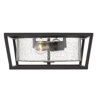 Golden Lighting Mercer 2-light Flush Mount in Matte Black - - Golden Lighting