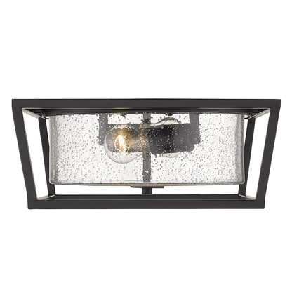 Golden Lighting Mercer 2-light Flush Mount in Matte Black - - Golden Lighting