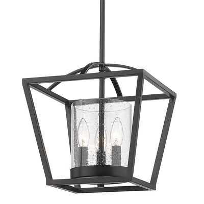 Golden Lighting Mercer 3-light Chandelier in Matte Black - Default Title - Golden Lighting
