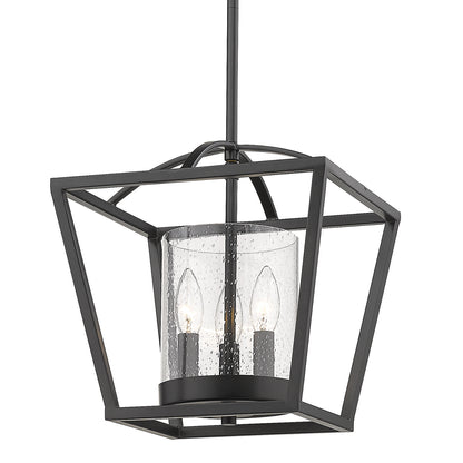 Golden Lighting Mercer 3-light Chandelier in Matte Black