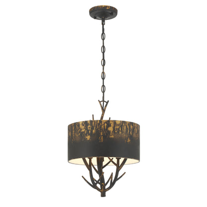 Arboreal 3-light Pendant in Antique Black Iron