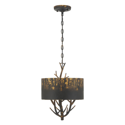 Arboreal 3-light Pendant in Antique Black Iron