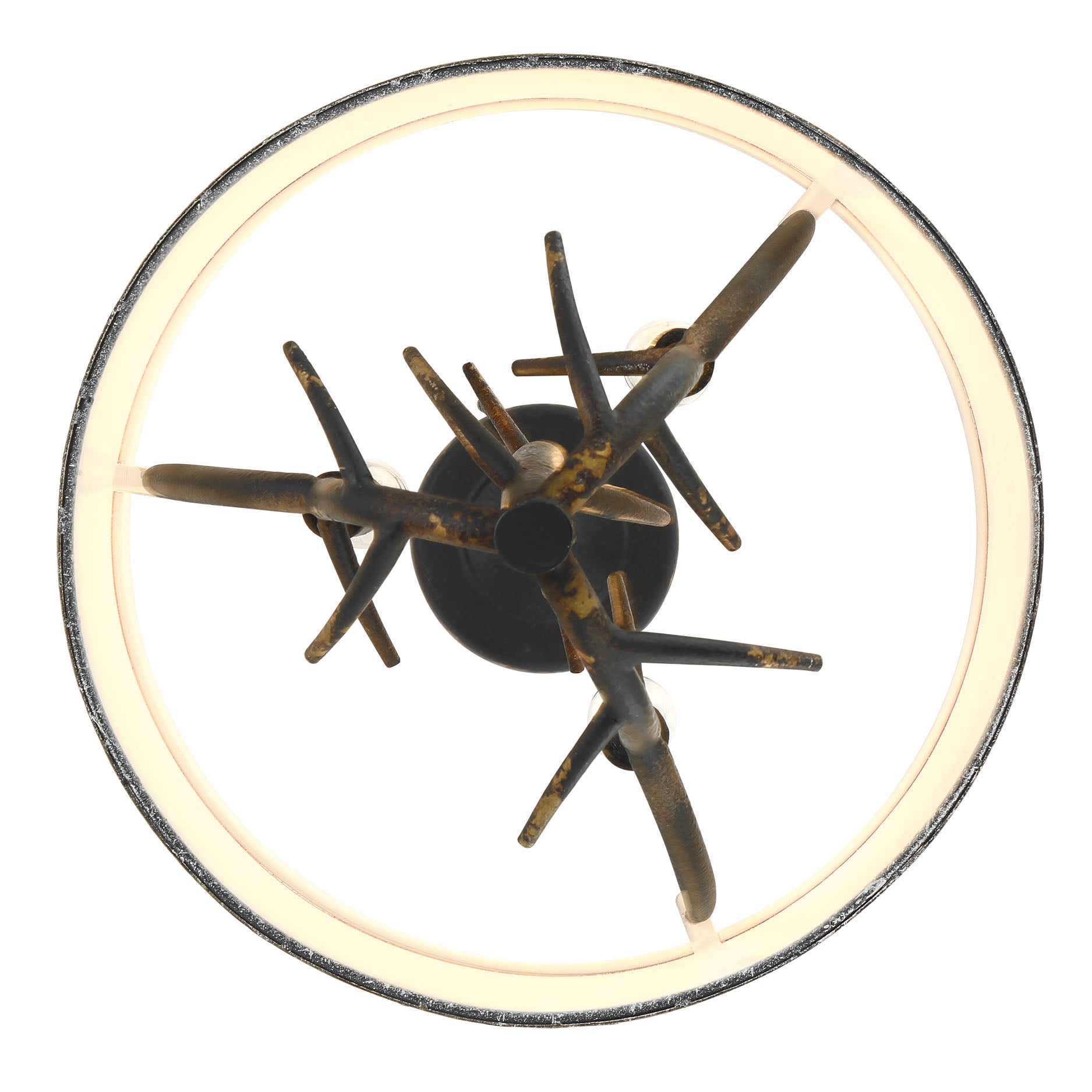 Arboreal 3-light Pendant in Antique Black Iron