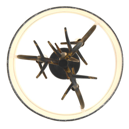 Arboreal 3-light Pendant in Antique Black Iron