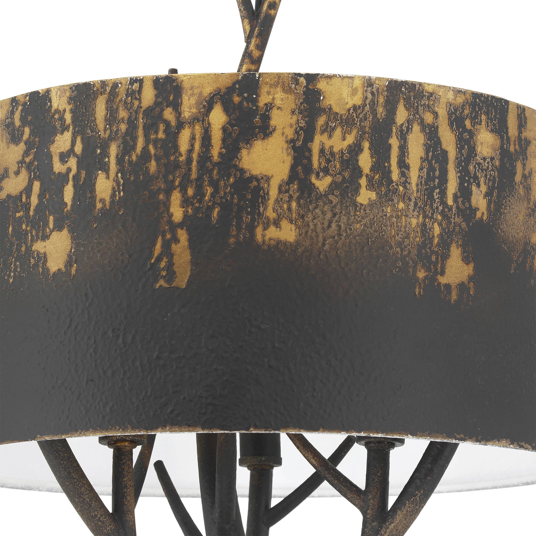 Arboreal 3-light Pendant in Antique Black Iron