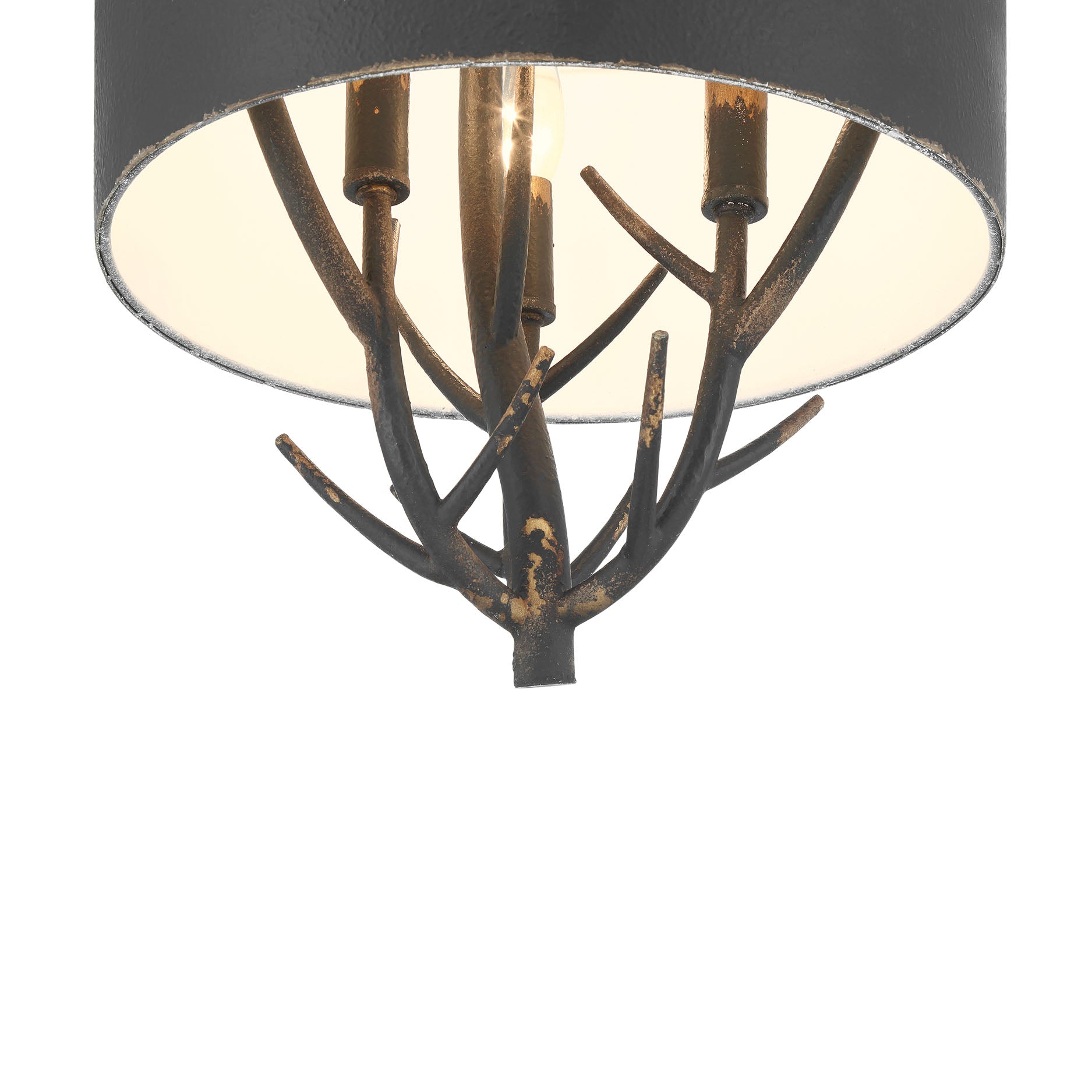 Arboreal 3-light Pendant in Antique Black Iron