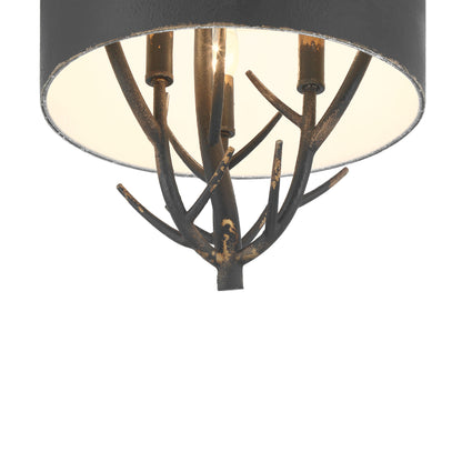 Arboreal 3-light Pendant in Antique Black Iron