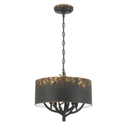 Arboreal 4-light Pendant in Antique Black Iron