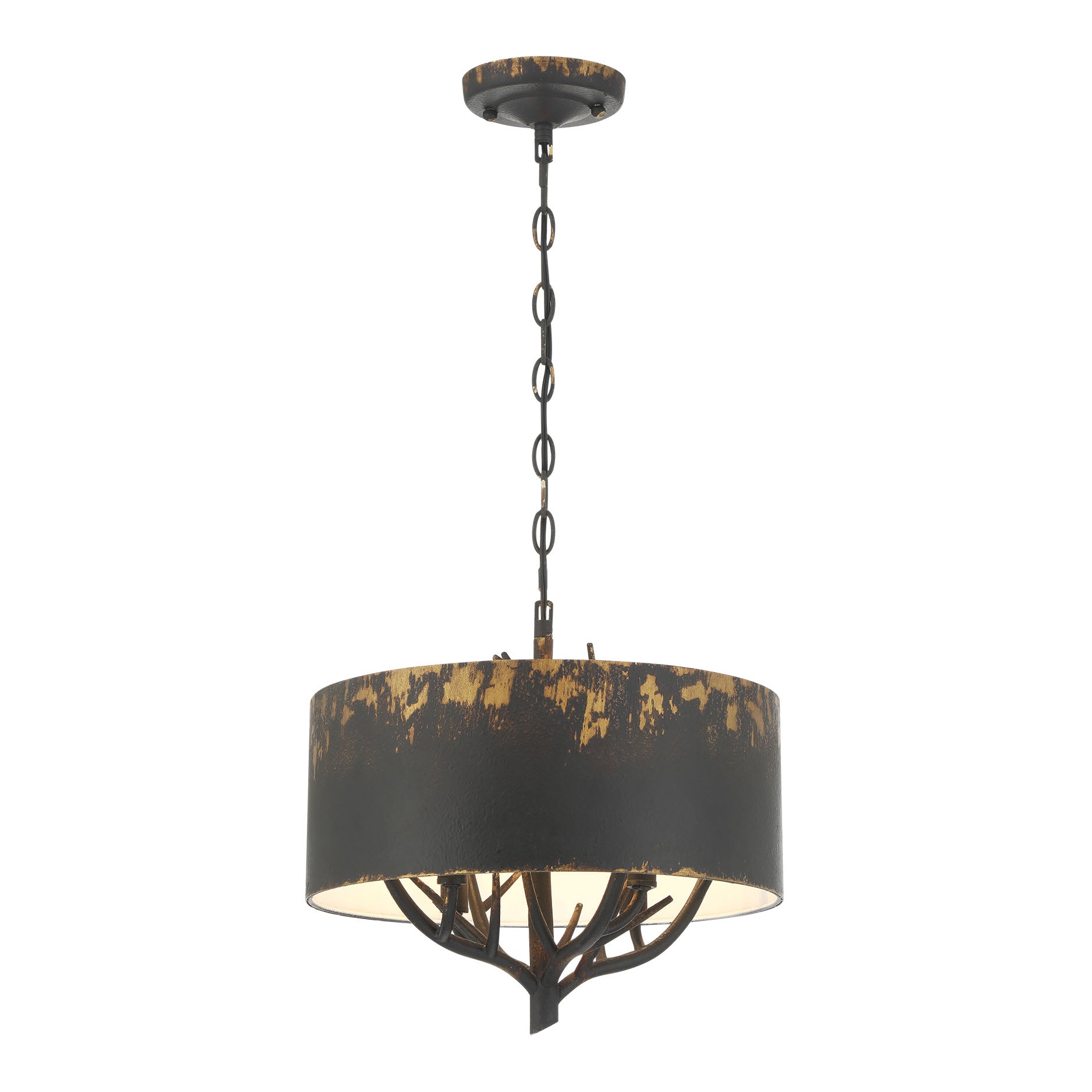 Arboreal 4-light Pendant in Antique Black Iron