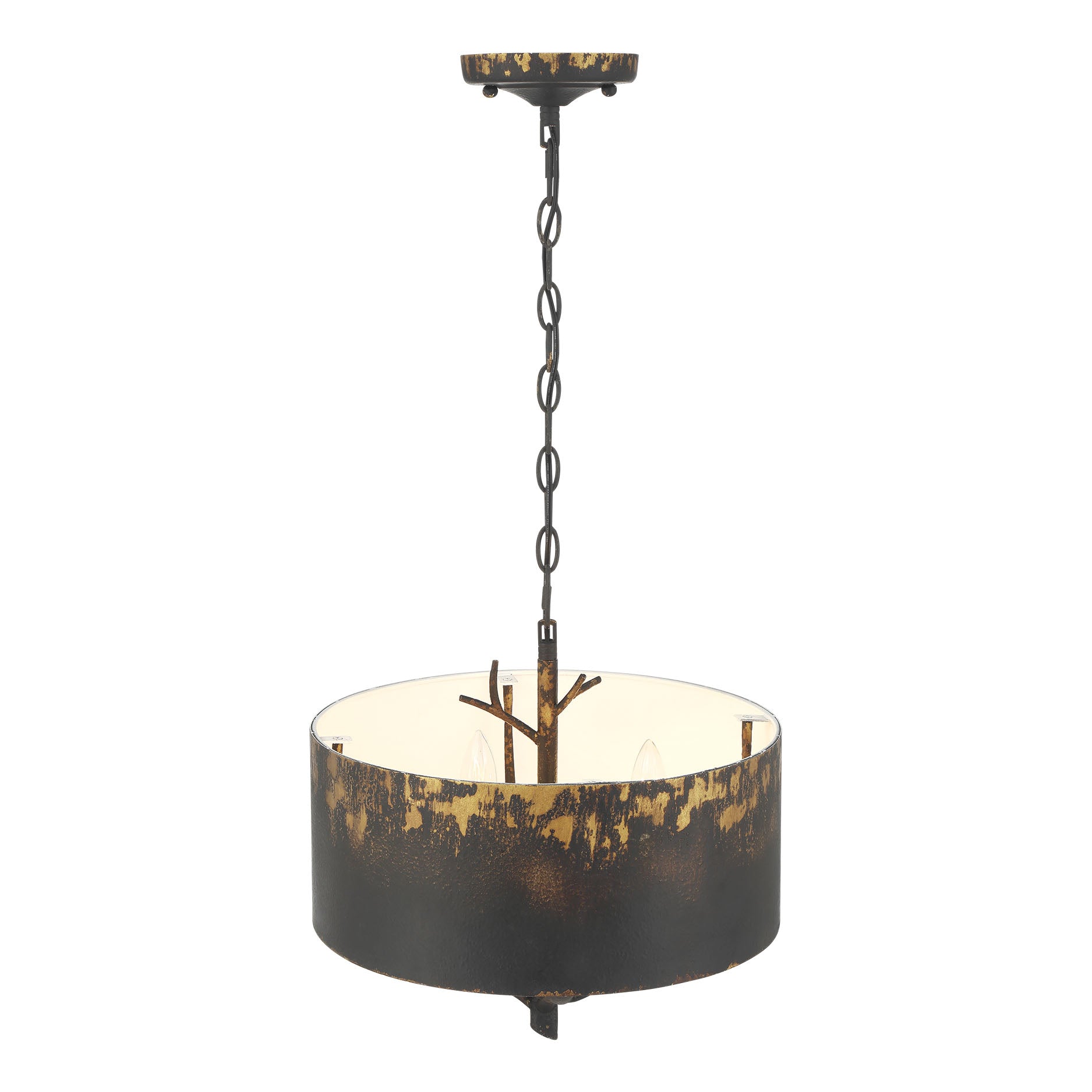 Arboreal 4-light Pendant in Antique Black Iron