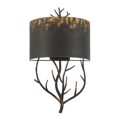 Arboreal 2-light Wall Sconce in Antique Black Iron