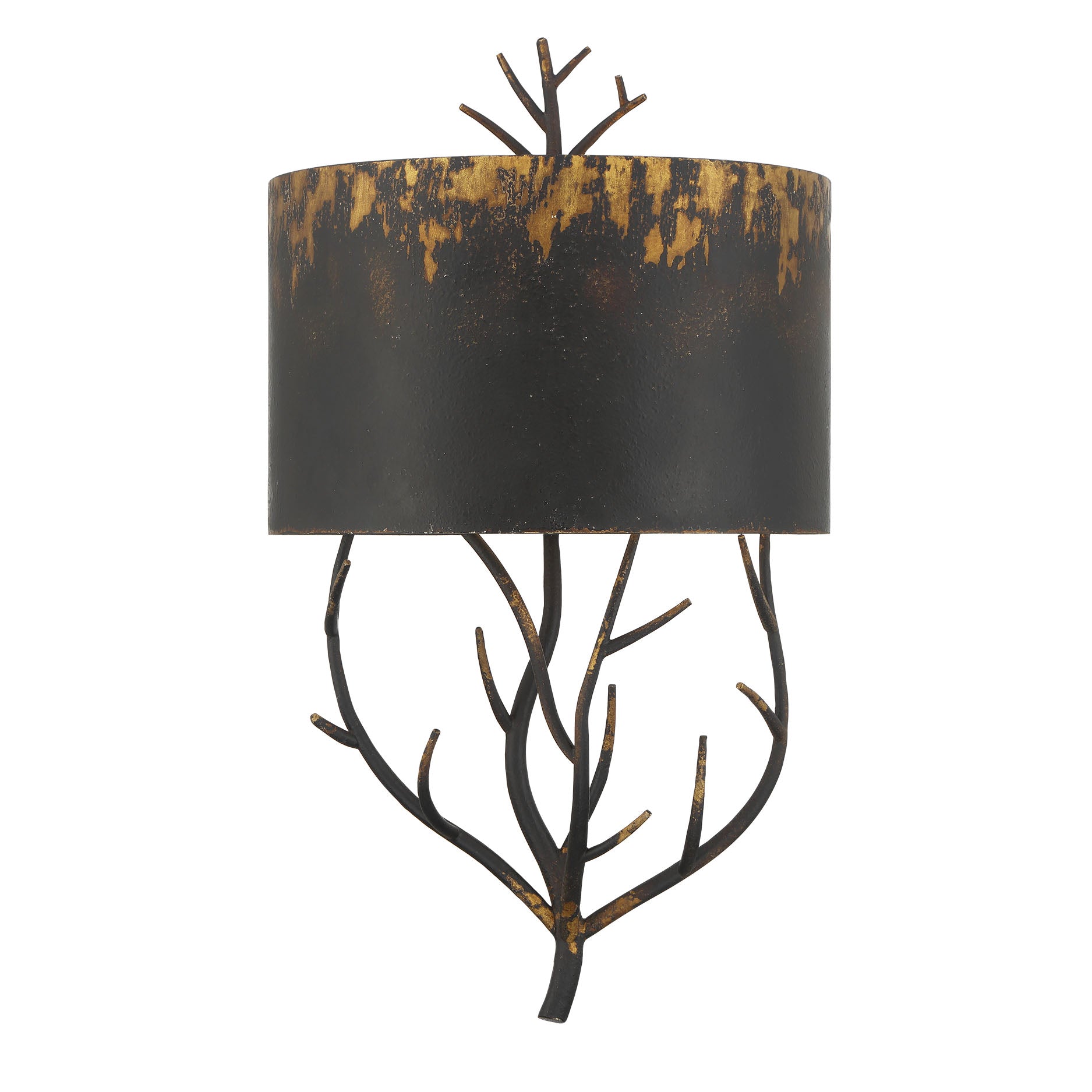 Arboreal 2-light Wall Sconce in Antique Black Iron