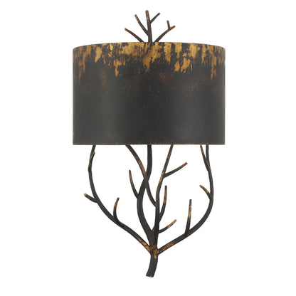 Arboreal 2-light Wall Sconce in Antique Black Iron
