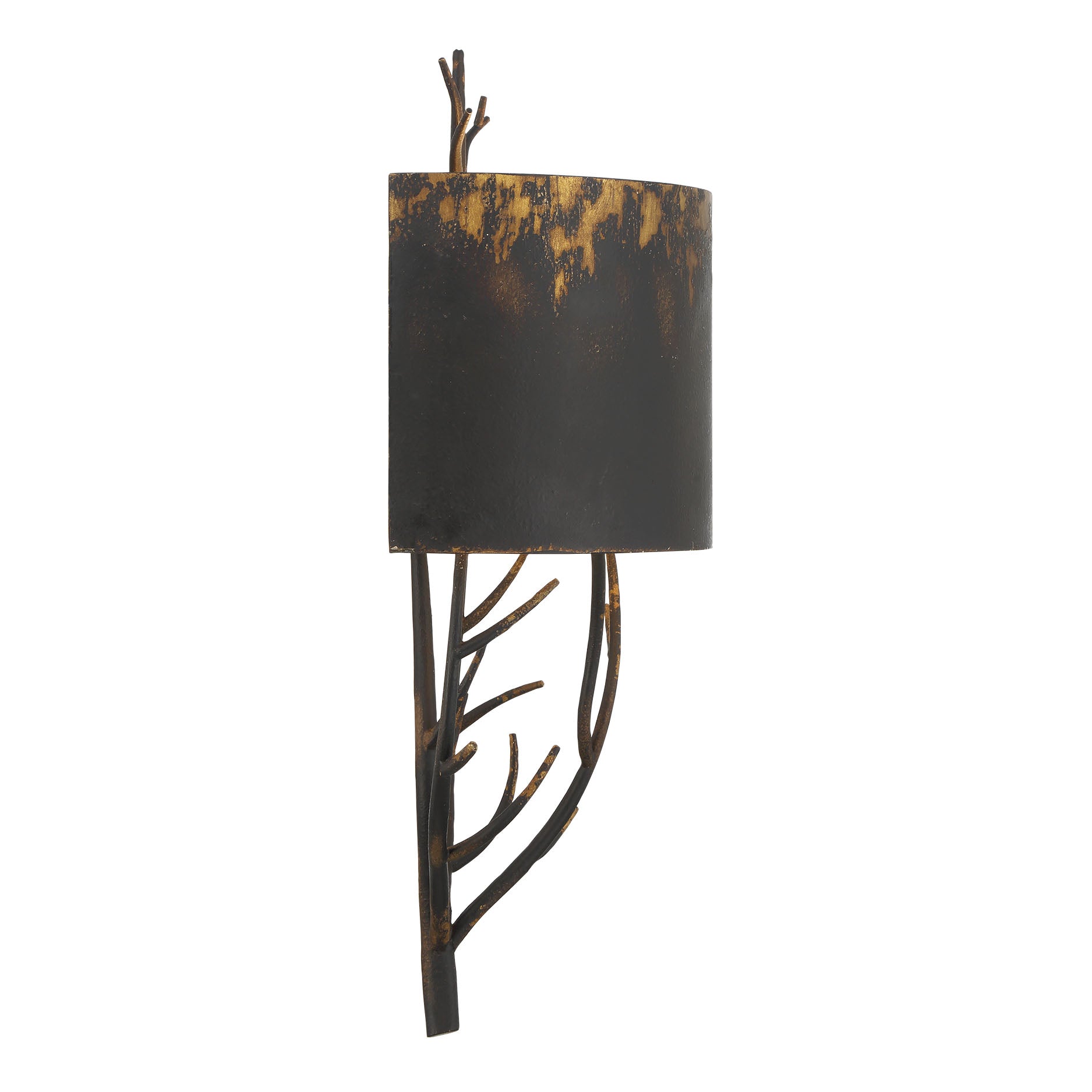 Arboreal 2-light Wall Sconce in Antique Black Iron