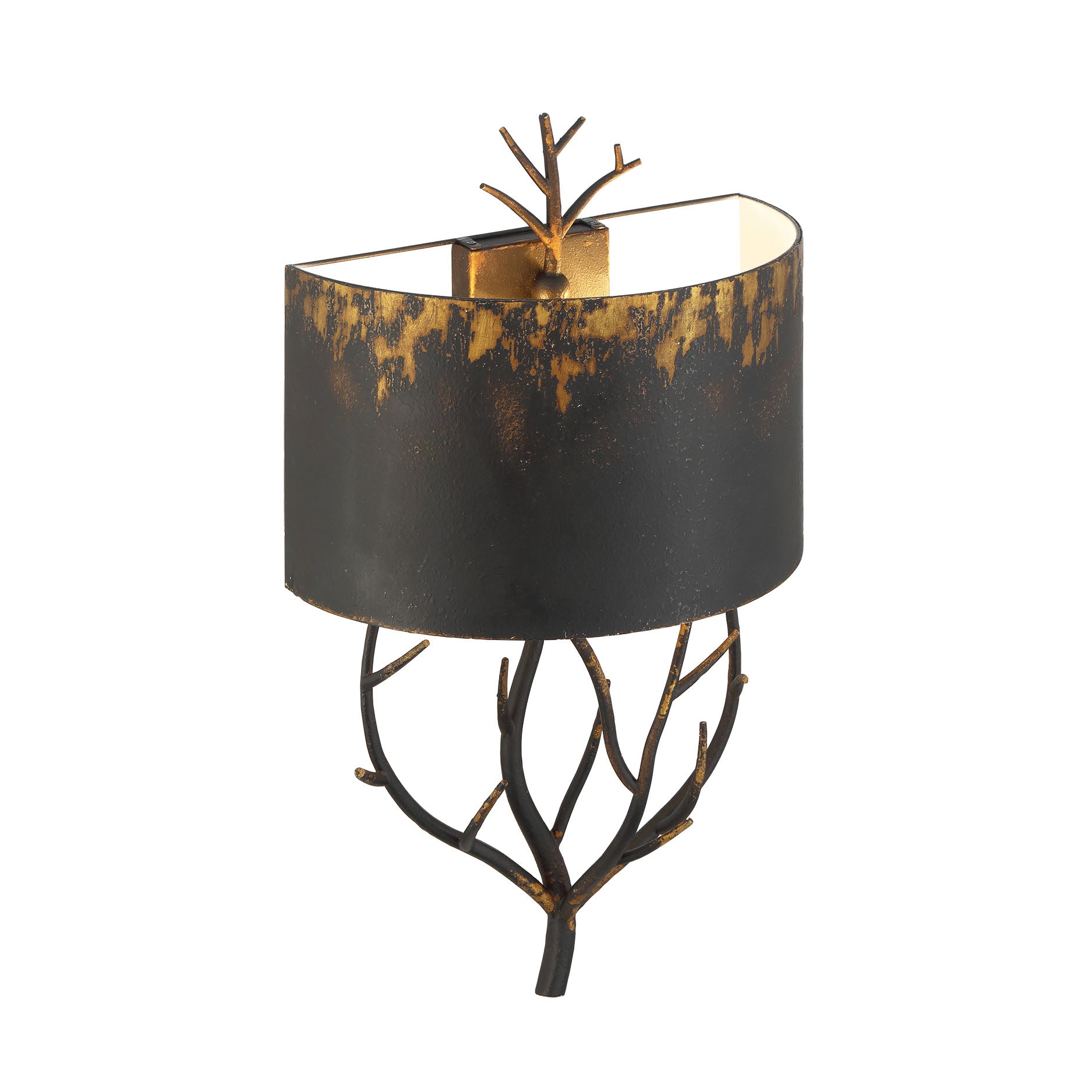 Arboreal 2-light Wall Sconce in Antique Black Iron