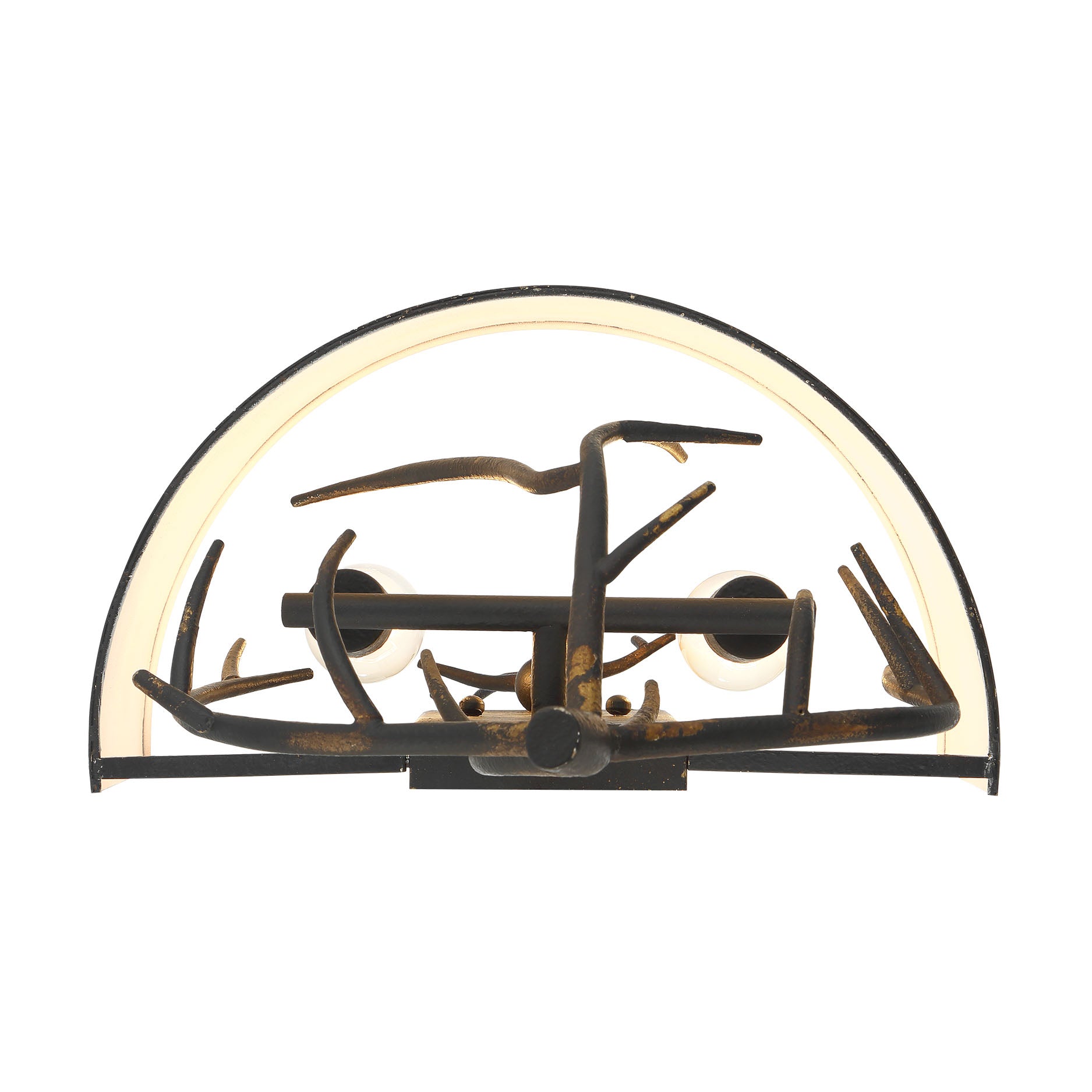 Arboreal 2-light Wall Sconce in Antique Black Iron
