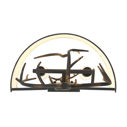 Arboreal 2-light Wall Sconce in Antique Black Iron
