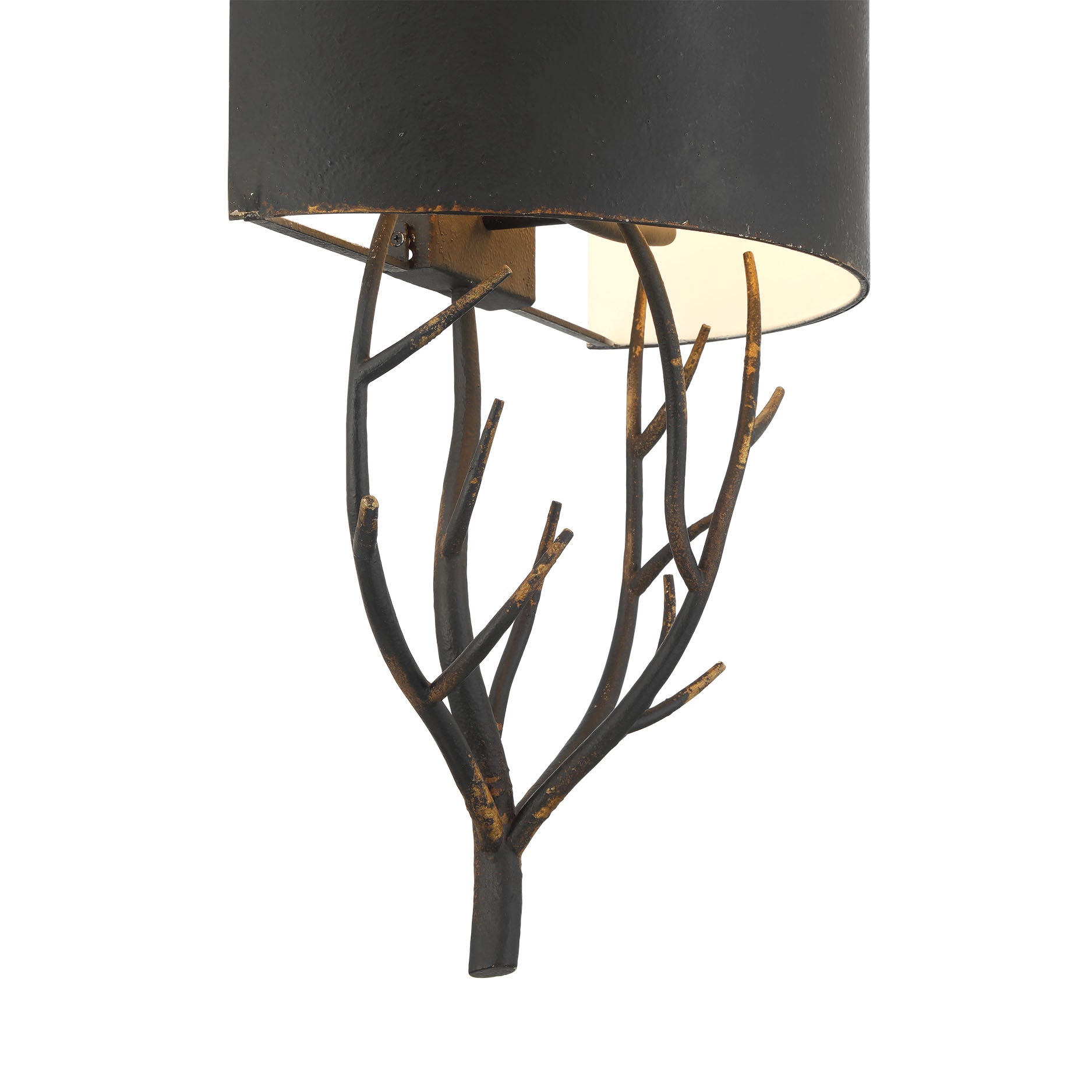 Arboreal 2-light Wall Sconce in Antique Black Iron
