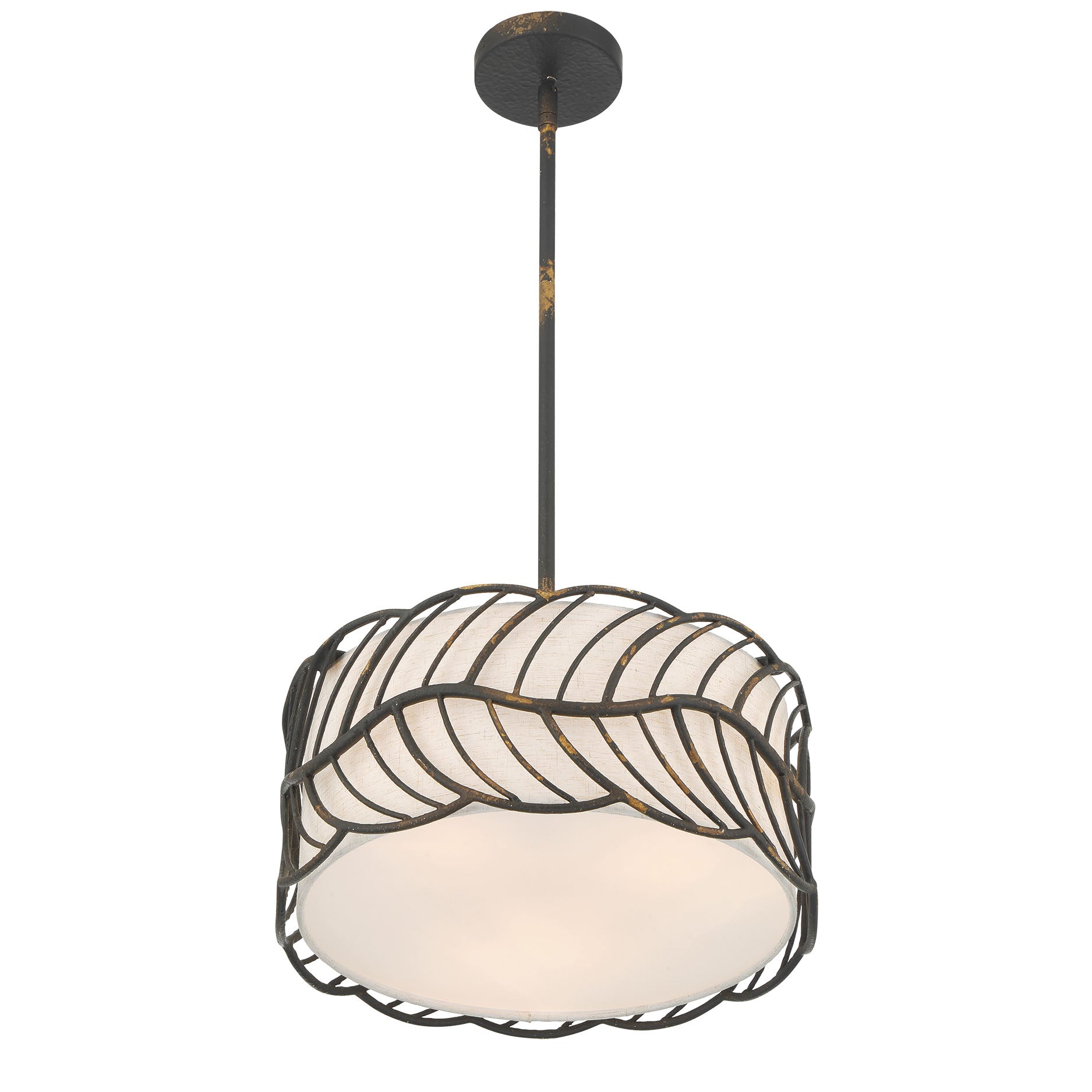 Simbolo 3-light Pendant in Antique Black Iron