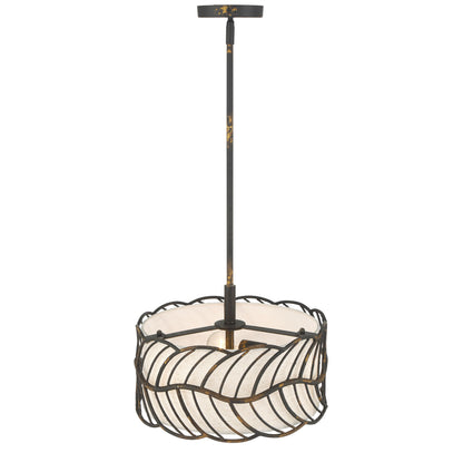 Simbolo 3-light Pendant in Antique Black Iron