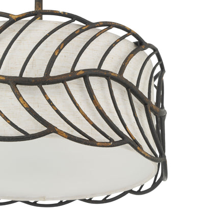 Simbolo 3-light Pendant in Antique Black Iron