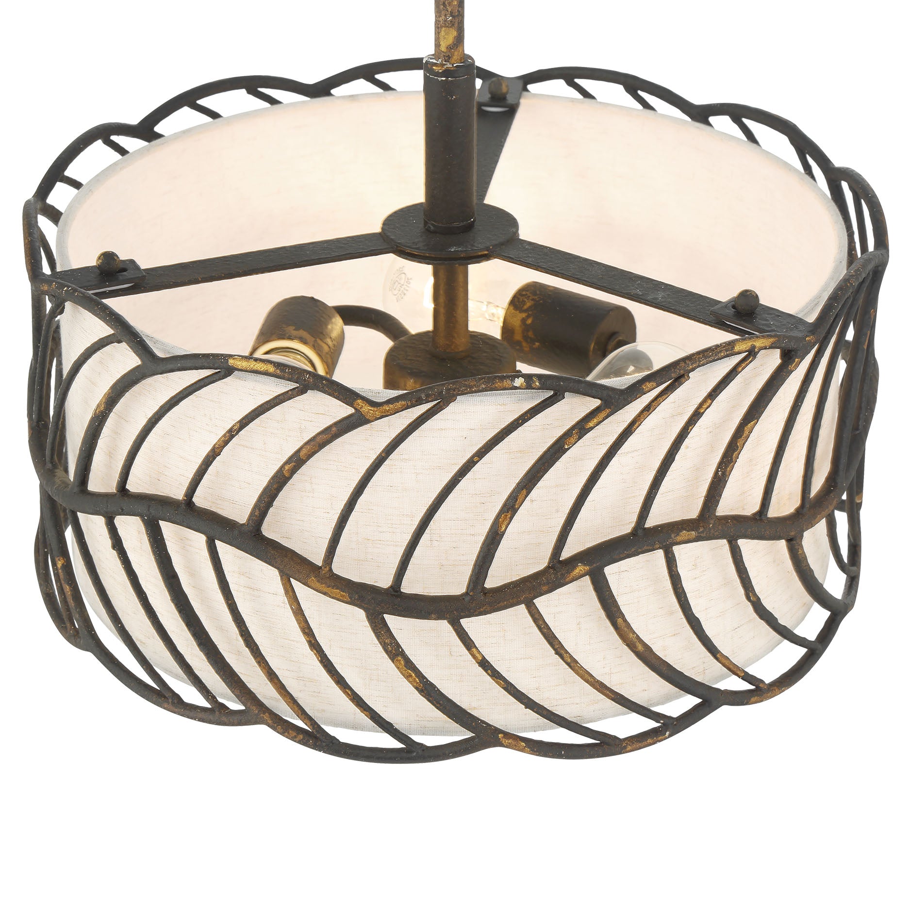 Simbolo 3-light Pendant in Antique Black Iron