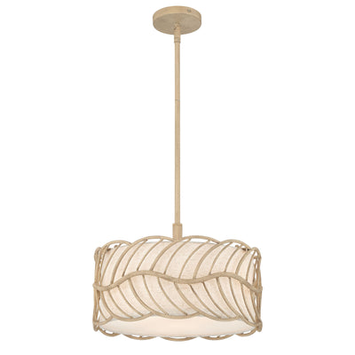 Simbolo 3-light Pendant in Almond, alternate view - Golden Lighting