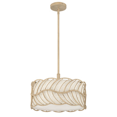 Simbolo 3-light Pendant in Almond, alternate view - Golden Lighting