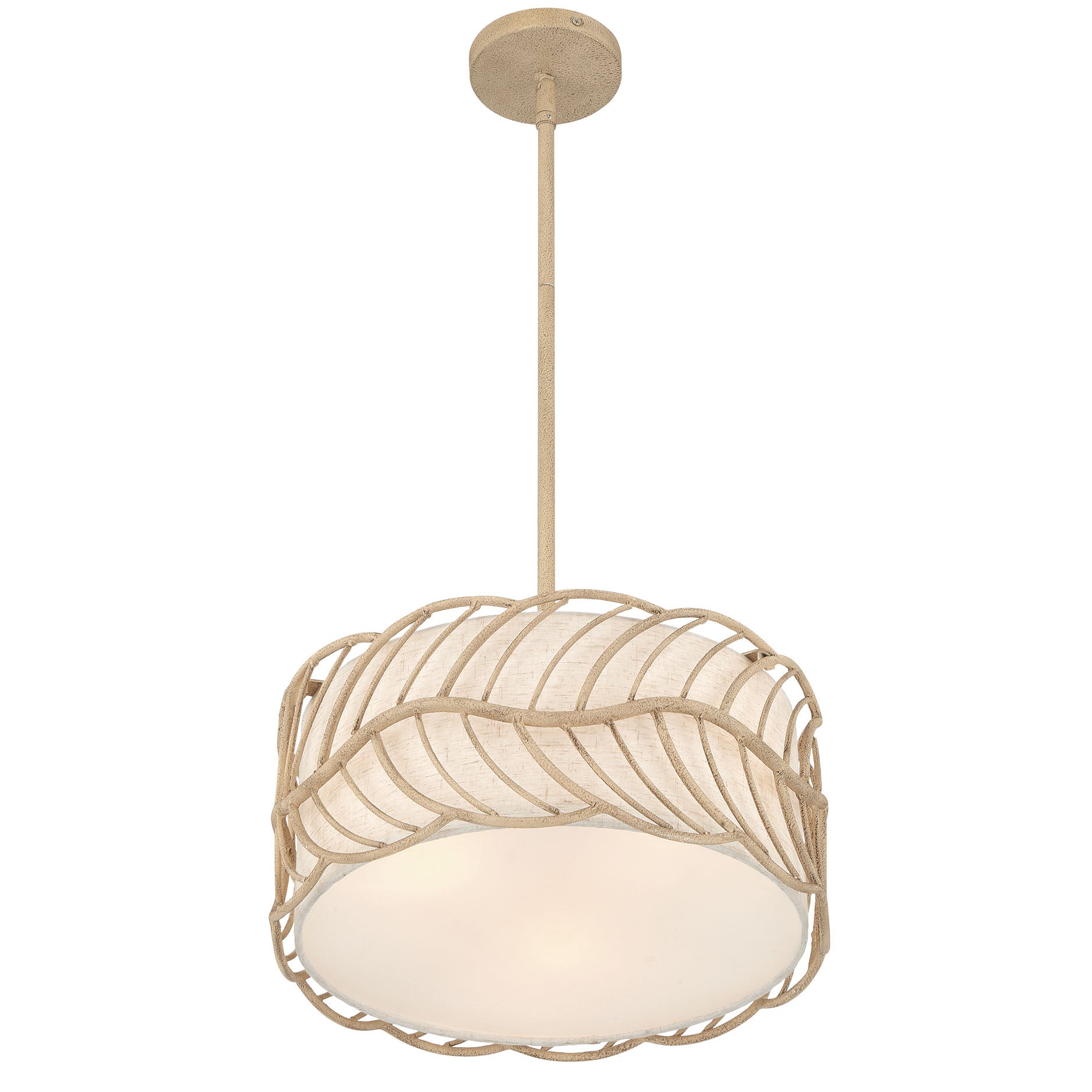 Simbolo 3-light Pendant in Almond