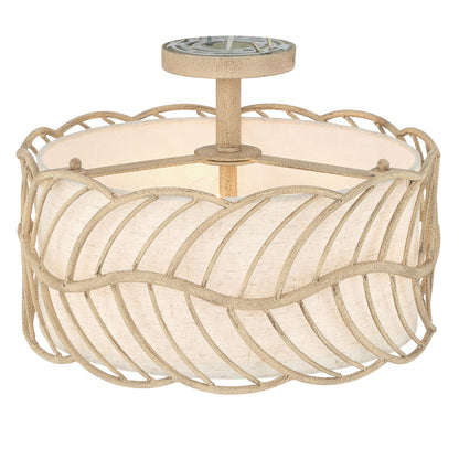 Simbolo 3-light Semi-Flush Mount in Almond