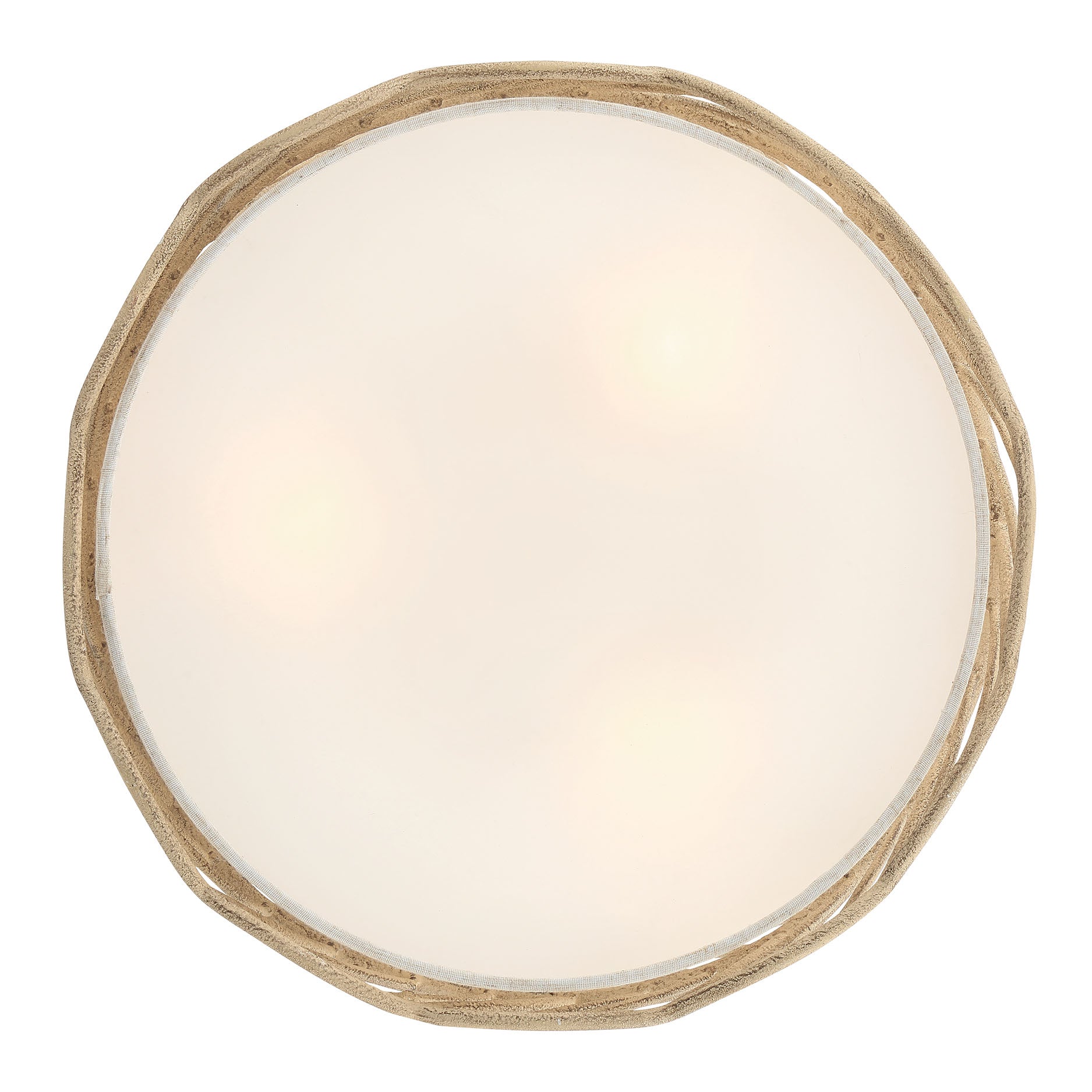 Simbolo 3-light Semi-Flush Mount in Almond